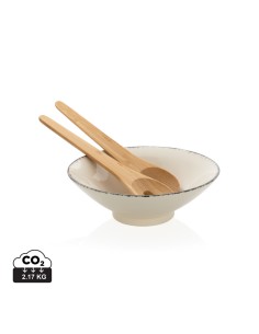 Ukiyo salatskål med bambus salat bestik