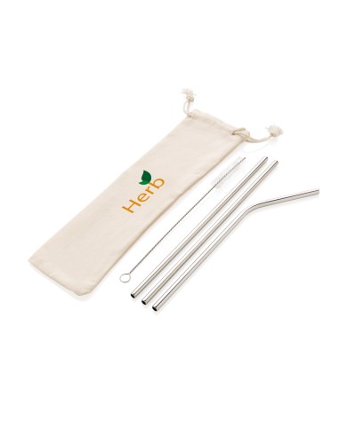 Genanvendeligt 3 dele sugerør i rustfrit stål