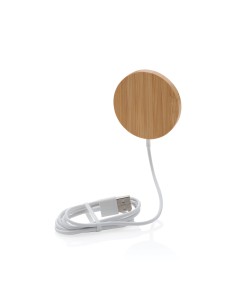 10W magnetisk trådløs oplader i bambus 2