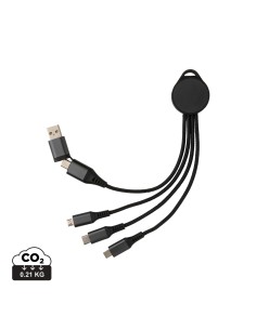 Terra, RCS genanvendt aluminium. 12 cm, 6 i 1 oplade kabel.