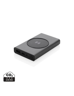 Terra 5000 mAh/5W trådløs powerbank, RCS genanvendt aluminiu