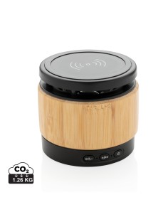 Bamboo trådløs oplader og højtaler