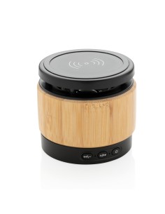 Bamboo trådløs oplader og højtaler 2