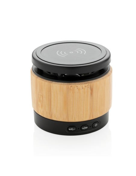 Bamboo trådløs oplader og højtaler