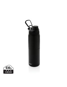 Swiss Peak 2-i-1 rustfrit stålflaske med håndtag