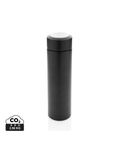 Vakuum rustfrit stål flaske med børstet metal låg