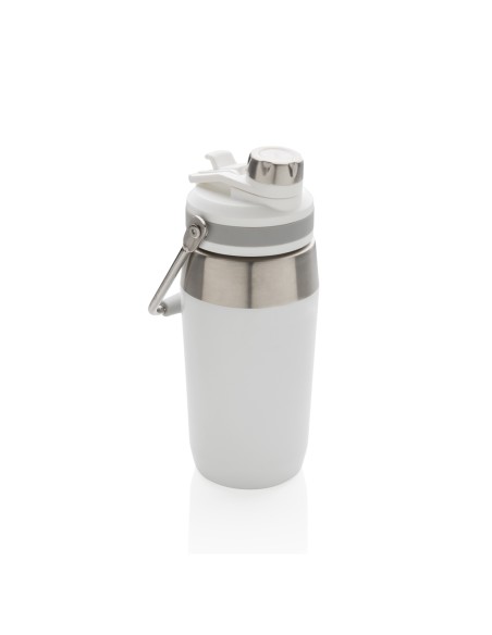 Vakuum rustfrit stål flaske 500ml, låg med dobbeltfunktion