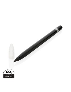 Aluminium blækfri pen med viskelæder