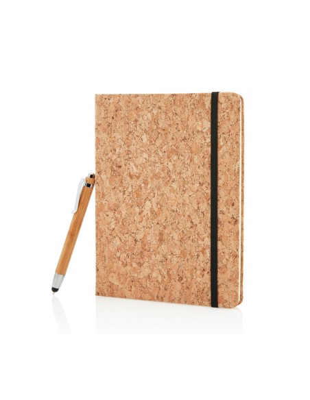 A5 notesbog med bambus styluspen