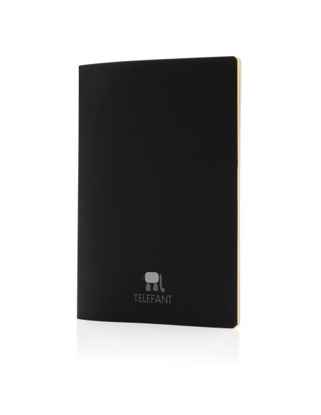 Soft cover PU notesbog med farvet kant