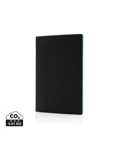 Soft cover PU notesbog med farvet kant