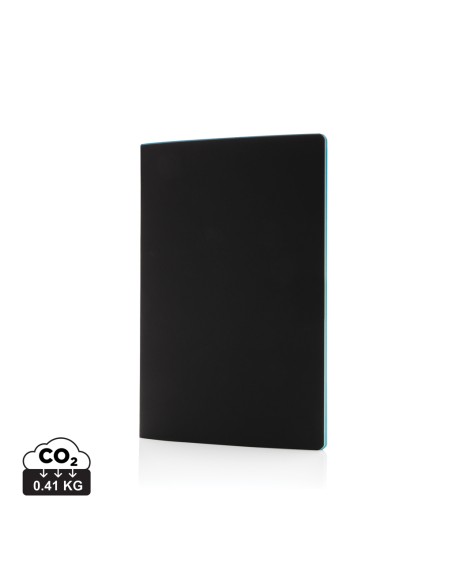 Soft cover PU notesbog med farvet kant