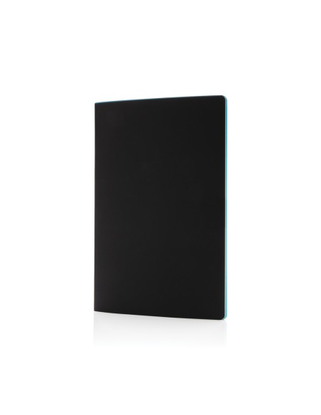 Soft cover PU notesbog med farvet kant