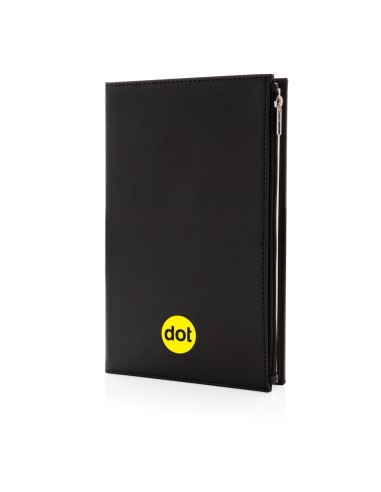 Swiss Peak A5 notesbog i PU og med lynlås lomme