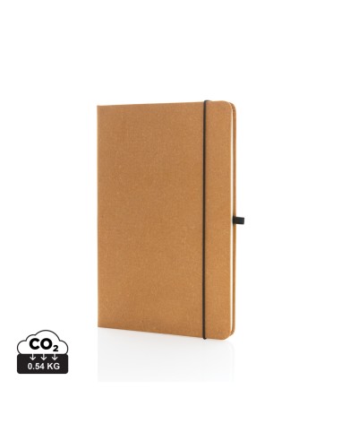 A5 hardcover notesbog i genbrugs læder
