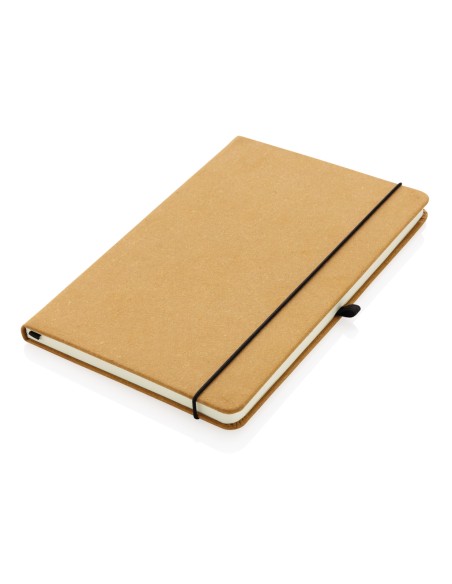 A5 hardcover notesbog i genbrugs læder
