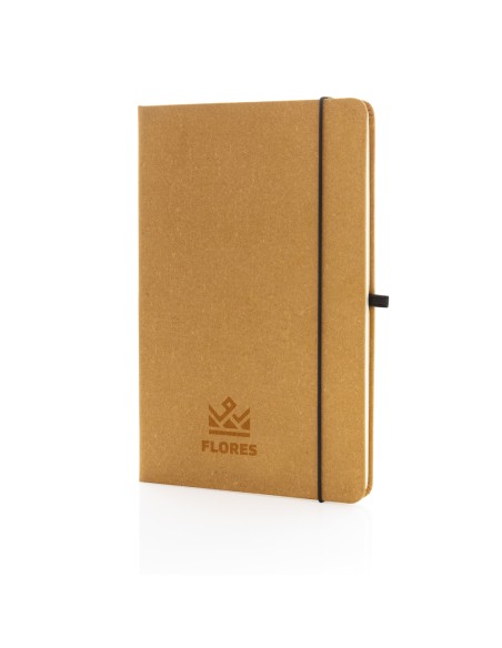 A5 hardcover notesbog i genbrugs læder