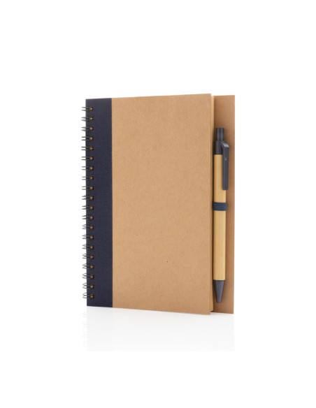 Kraft spiral notesbog med pen