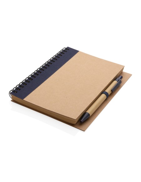 Kraft spiral notesbog med pen