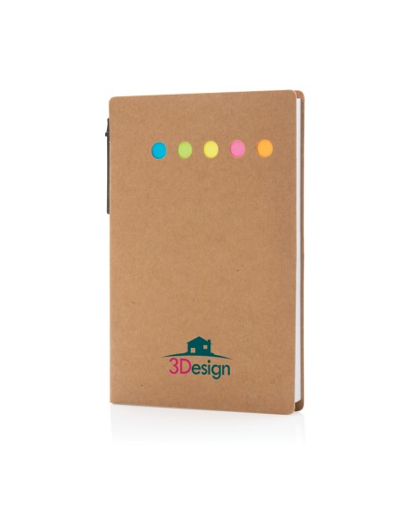 Kraft sticky notes hæfte i A6 med pen