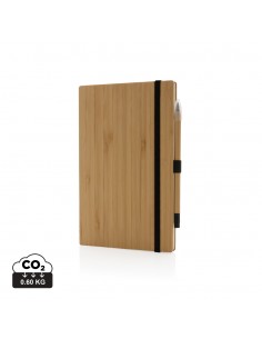 Bambus notesbog og evigheds blyant sæt