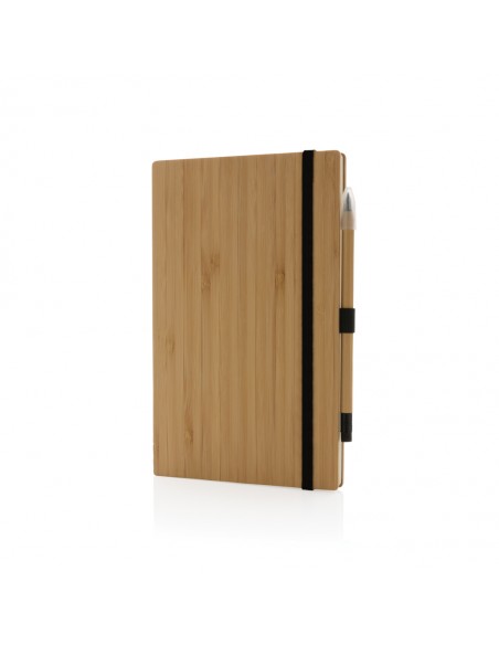 Bambus notesbog og evigheds blyant sæt