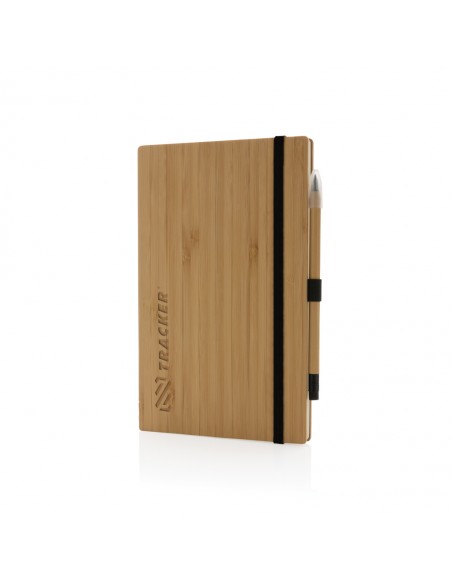 Bambus notesbog og evigheds blyant sæt
