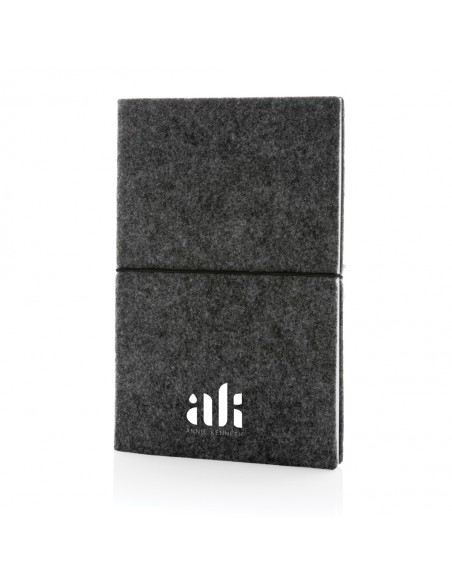 GRS-certificeret A5 softcover-notesbog med genbrugsfilt