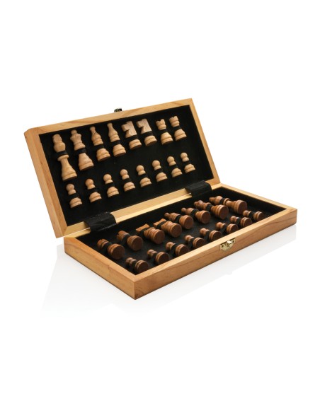 Luksus foldbar træ skak sæt