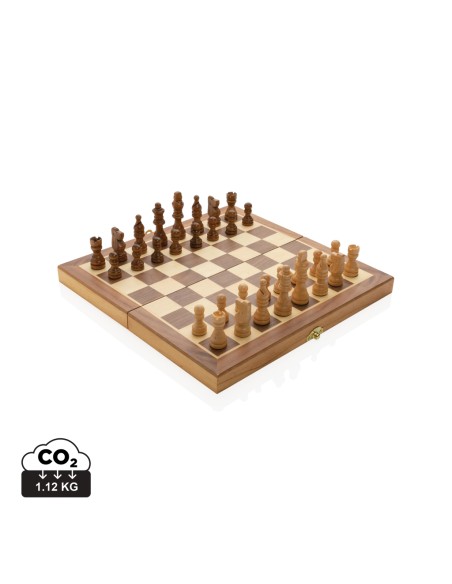 Luksus foldbart skaksæt i træ