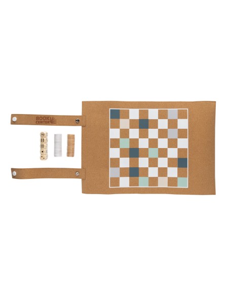 Britton kork foldbart backgammon- og dam spil sæt