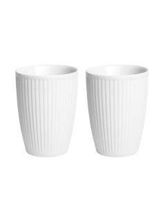 Termokrus Plissé 25 cl 8 x 12 cm 2 stk. Hvid