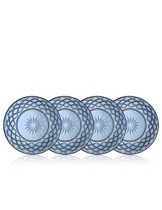 Glastallerken Sorrento 21 cm 4 stk. Blå