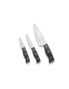 Knivsæt Austral 3 dele Stål/Sort Rustfrit stål/abs plast