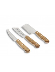 Ostesæt Foresta 3 dele Eg/Rustfrit stål