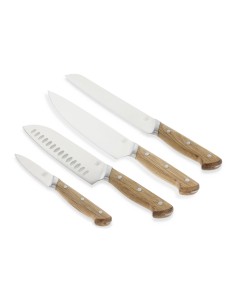 Knivsæt Foresta 4 dele Eg/Rustfrit stål